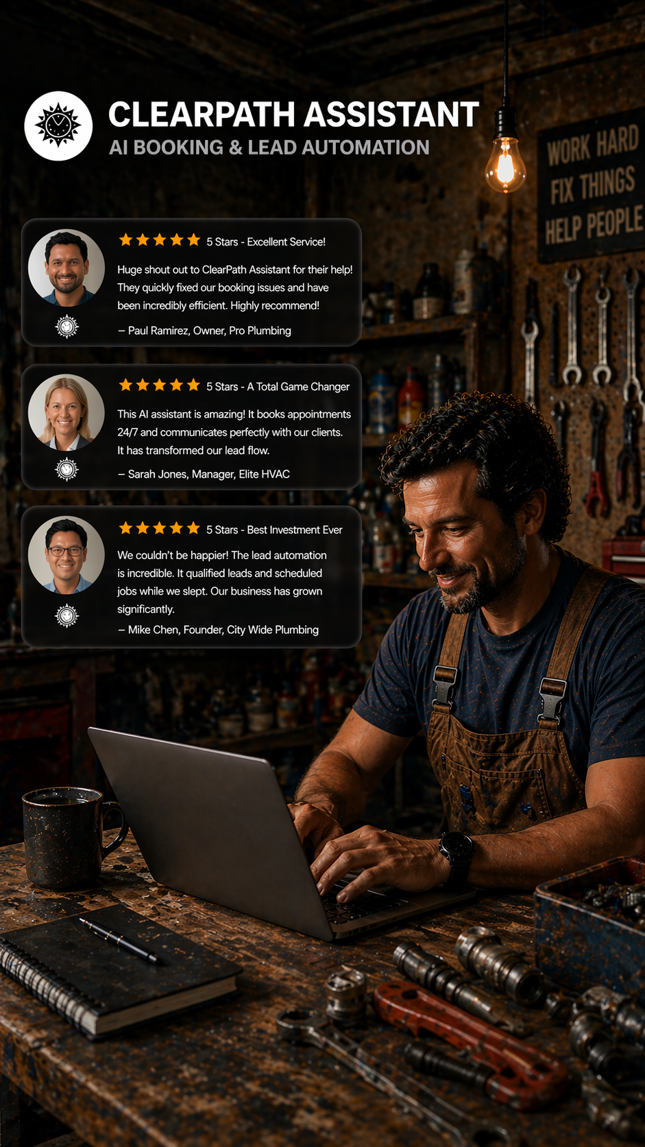 ClearPath Assistant - AI Booking & Lead Automation with 5-star reviews